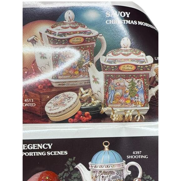 Vintage Sadler Collectible Christmas Teapot-Savoy "Christmas Mornings" 1992 - Picture 12 of 13